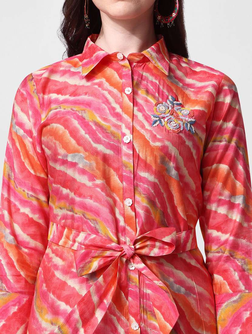 women printed shirt and trouser co-ord set - 21309262 -  Standard Image - 4