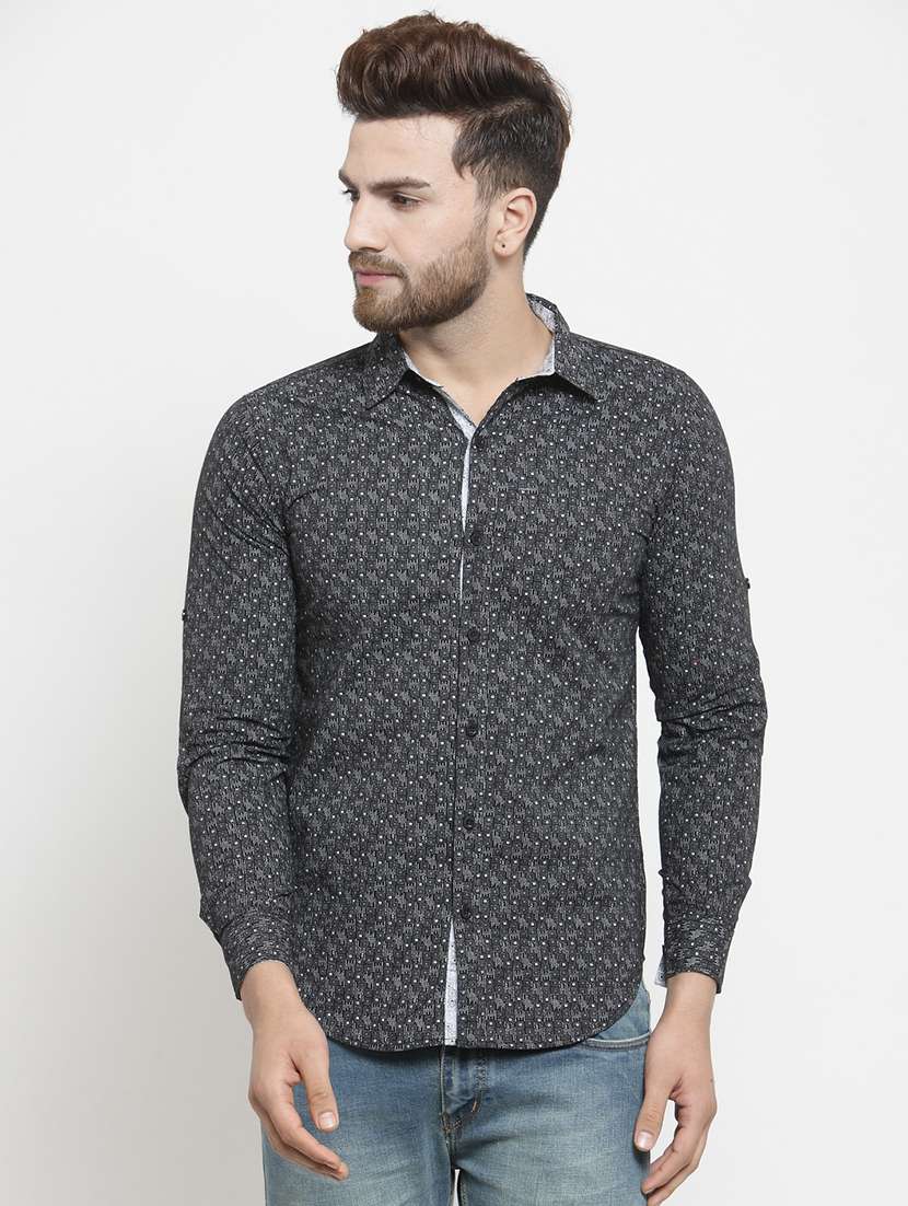 black printed casual shirt - 21309312 -  Zoom Image - 0
