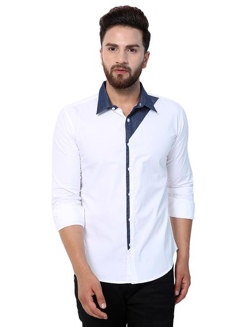 men solid cotton casual shirt - 21309318 - Standard Image - 0