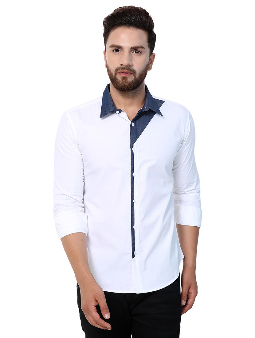 men solid cotton casual shirt