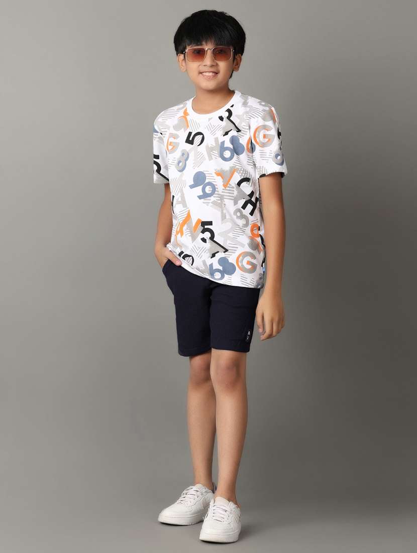 boys mid-rise solid three-fourth - 21311026 -  Standard Image - 4