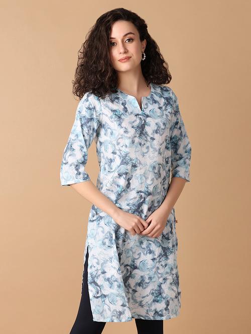 women white cotton straight kurta - 21311039 - Standard Image - 0