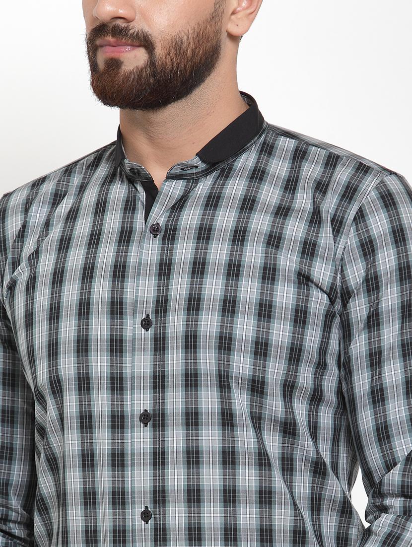 men long sleeved checkered casual shirt - 21311200 - Standard Image - 4