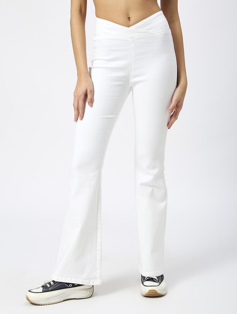 women solid mid rise bootcut jegging - 21311665 -  Zoom Image - 0