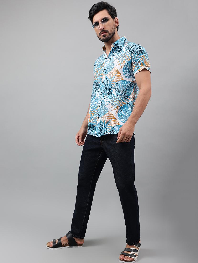 men short sleeved printed casual shirt - 21311969 - Standard Image - 4