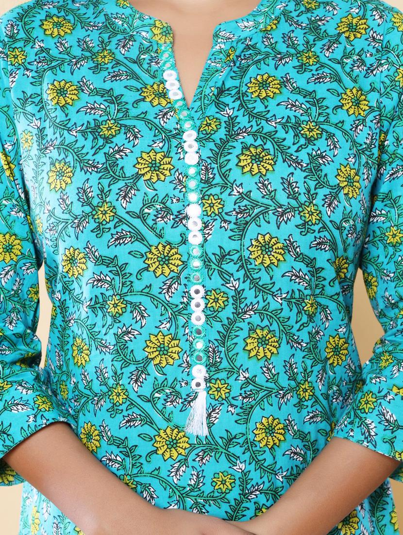 women three quarter sleeve straight kurta - 21313604 - Standard Image - 4