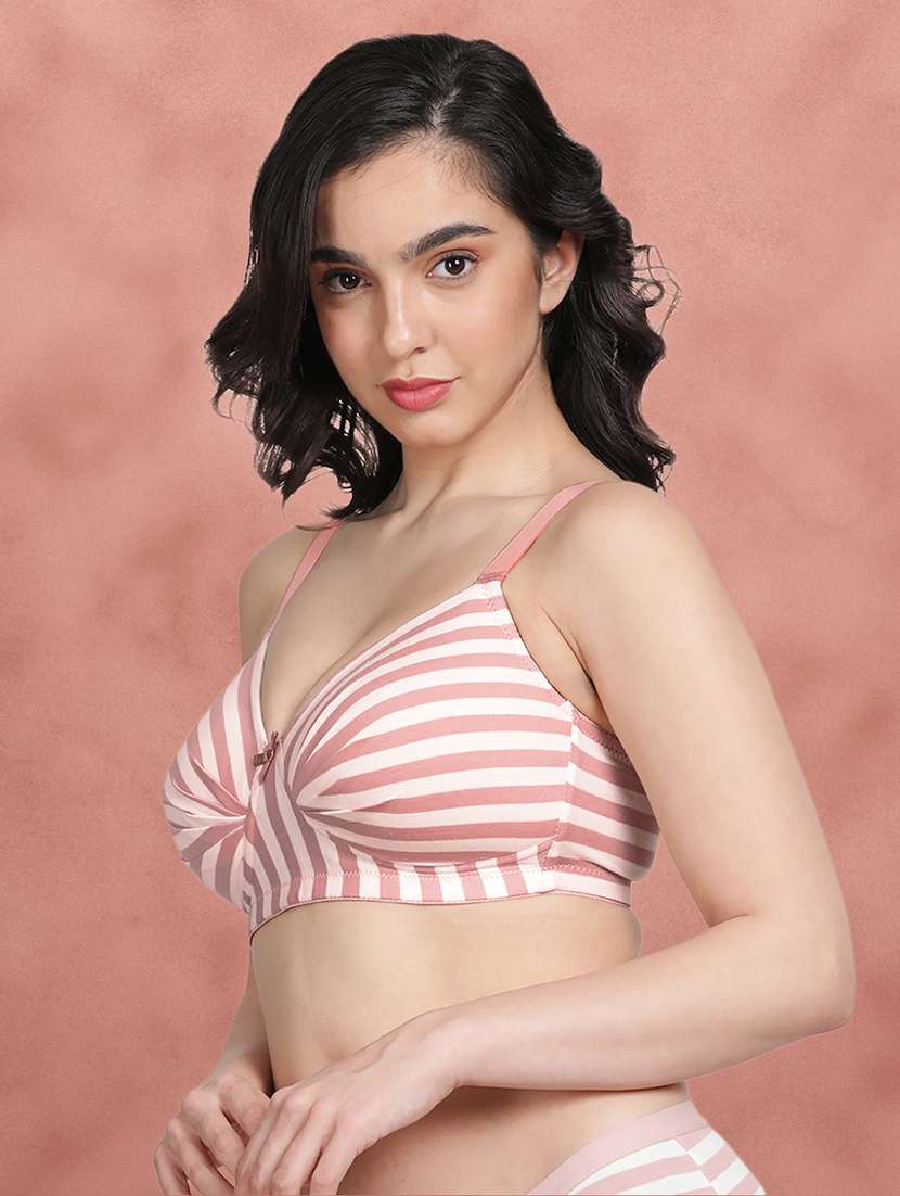 pink cotton balconette bra - 21313853 -  Standard Image - 1