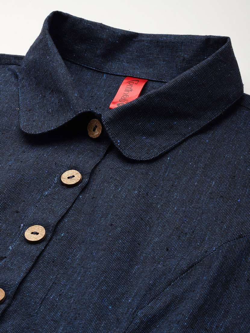 women solid collared sleeveless button down dress - 21313887 -  Standard Image - 4