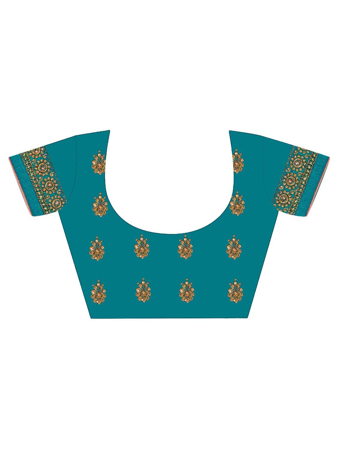 women peach embroidered saree with blouse - 21317315 - Standard Image - 4