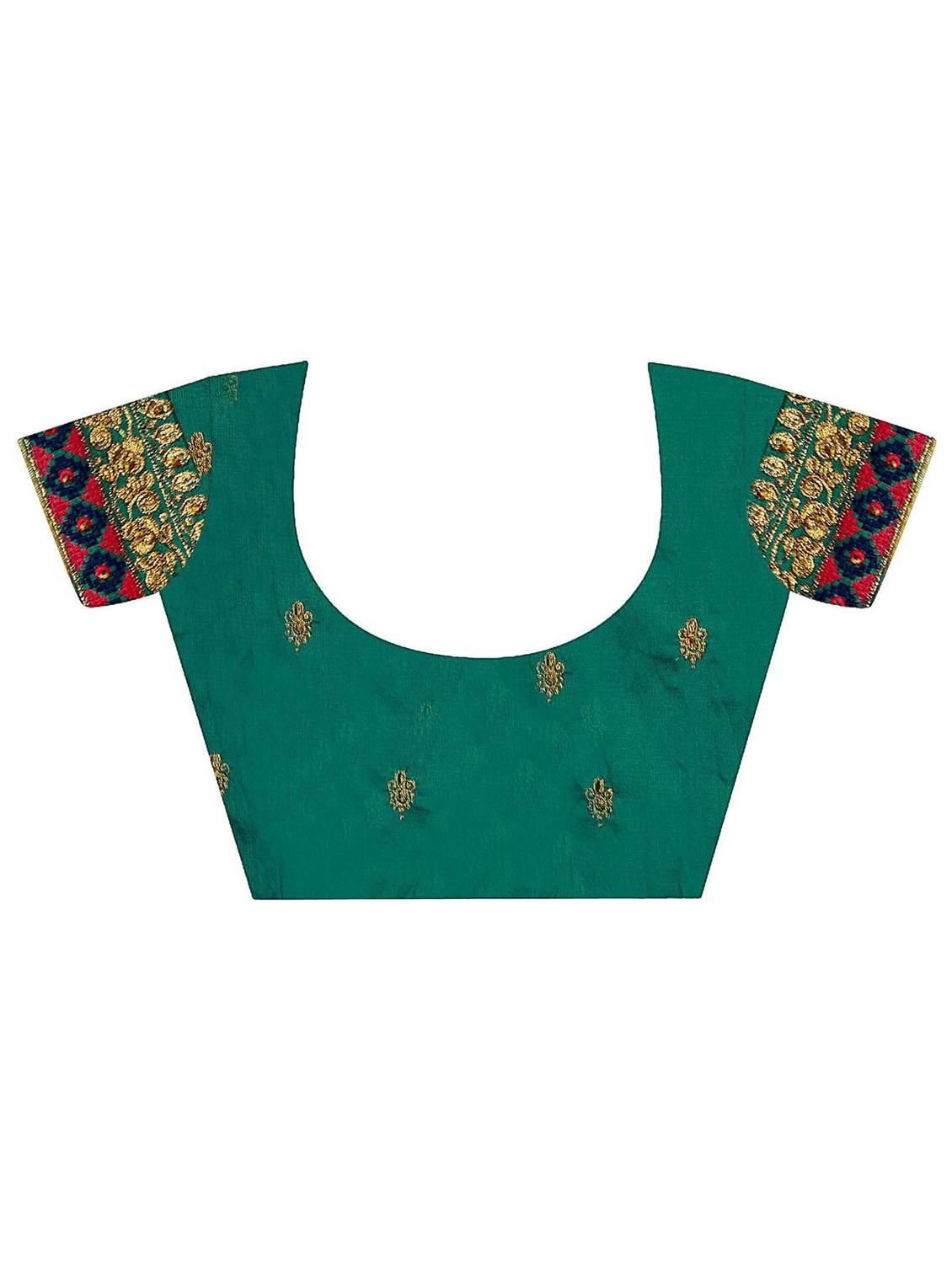women embroidered saree with blouse - 21317348 - Standard Image - 4