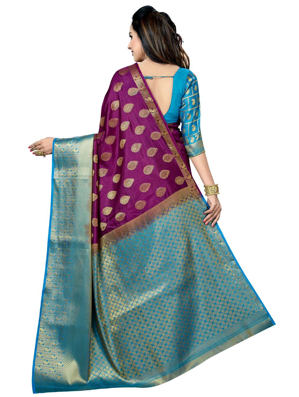 women self design banarasi saree with blouse - 21317352 -  Standard Image - 1