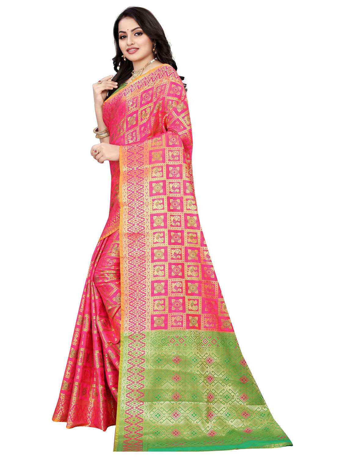 women self design banarasi saree with blouse - 21317366 - Standard Image - 1