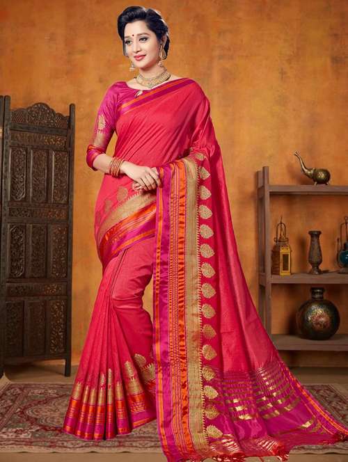 women self design kanjivaram saree with blouse - 21317385 - Standard Image - 0