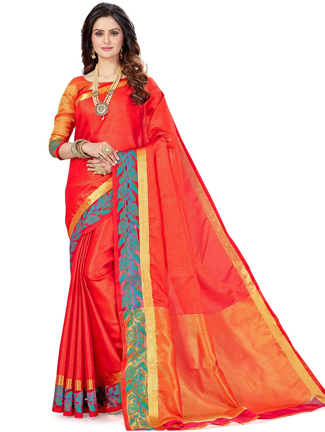 women self design banarasi saree with blouse - 21317634 -  Zoom Image - 0