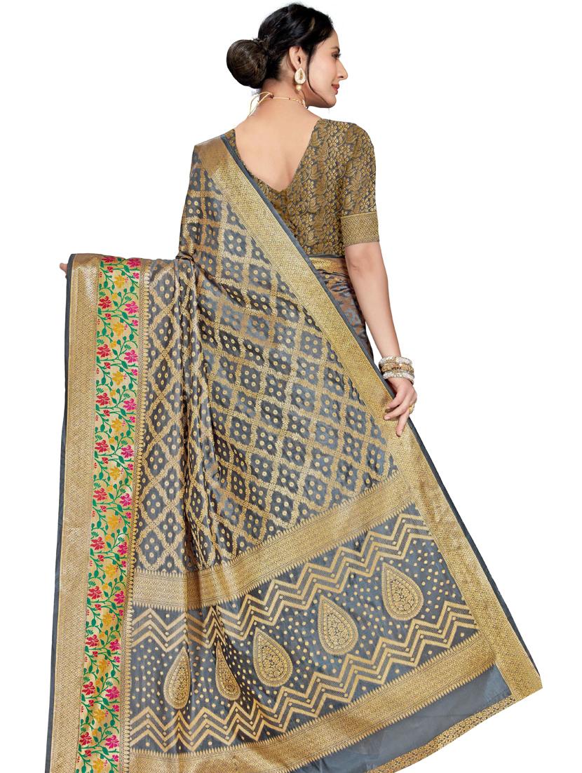 women self design banarasi saree with blouse - 21317708 -  Standard Image - 1