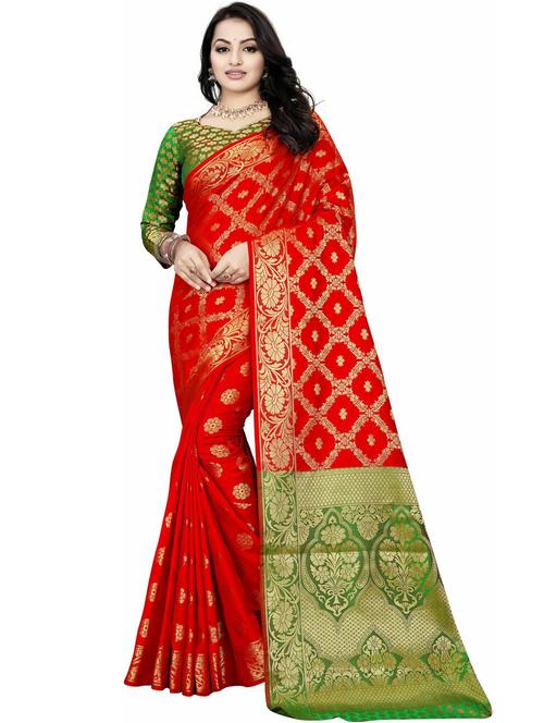 women self design banarasi saree with blouse - 21317718 -  Standard Image - 0