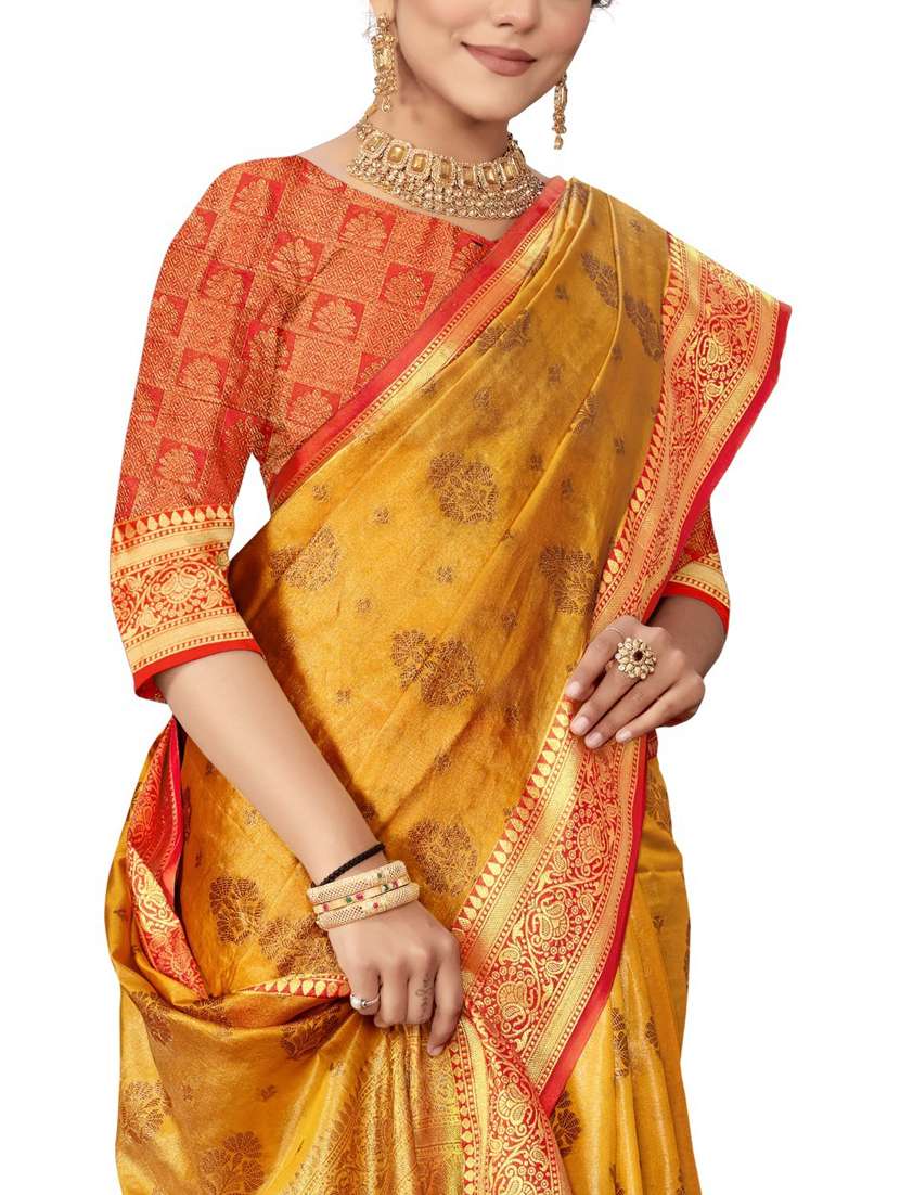 women self design banarasi saree with blouse - 21317791 - Standard Image - 1