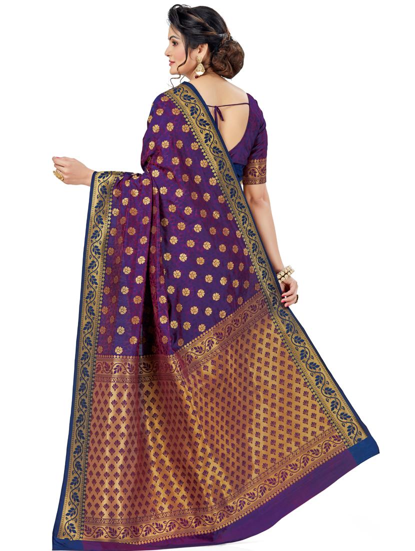 women self design kanjivaram saree with blouse - 21317829 - Standard Image - 1