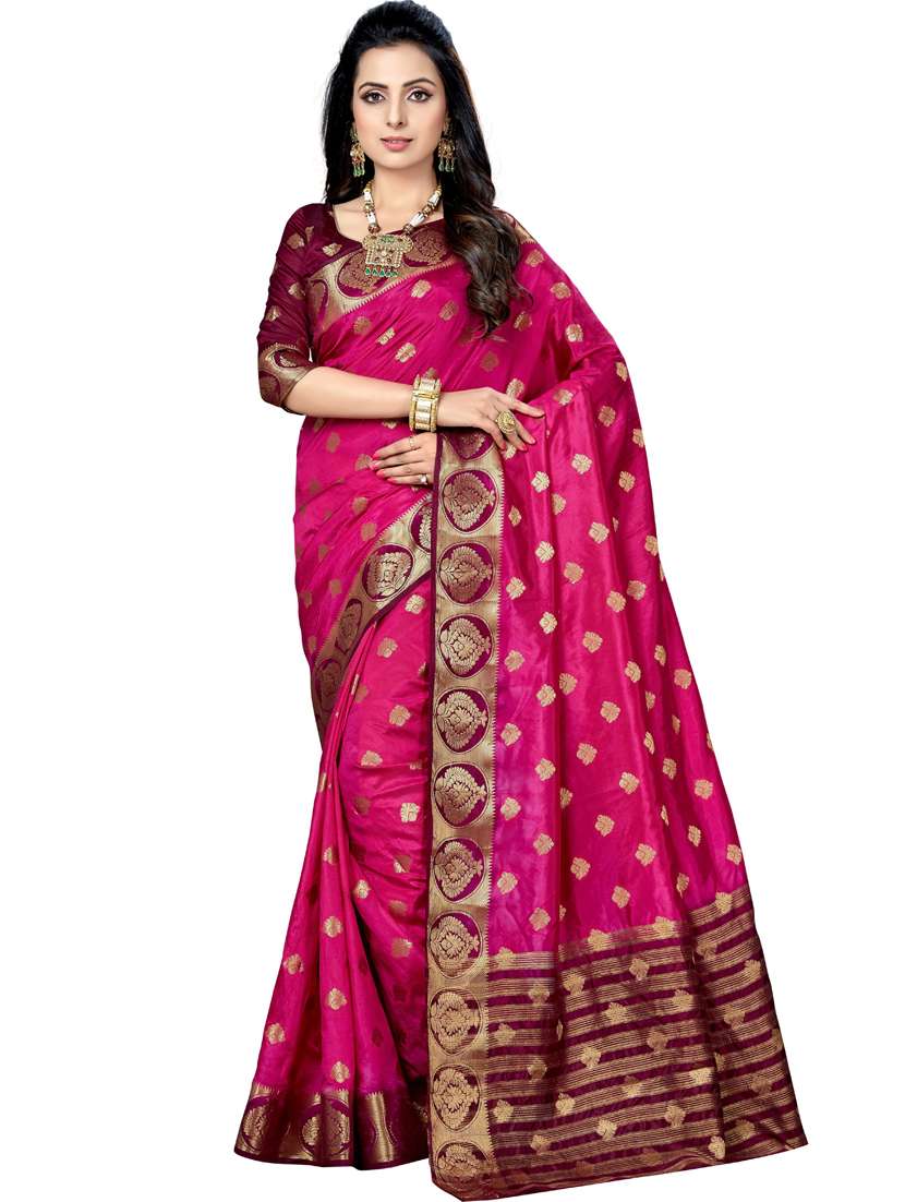 women self design banarasi saree with blouse - 21317835 - Zoom Image - 0