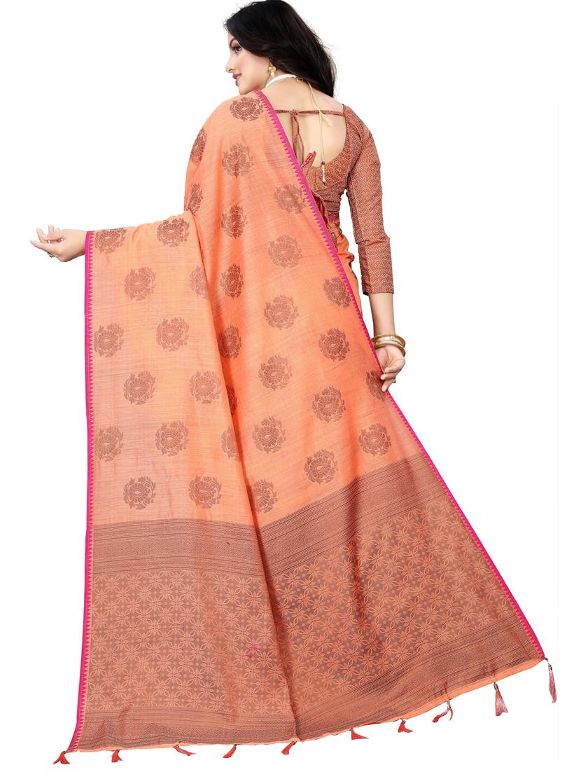 women self design handloom saree with blouse - 21317897 -  Standard Image - 1