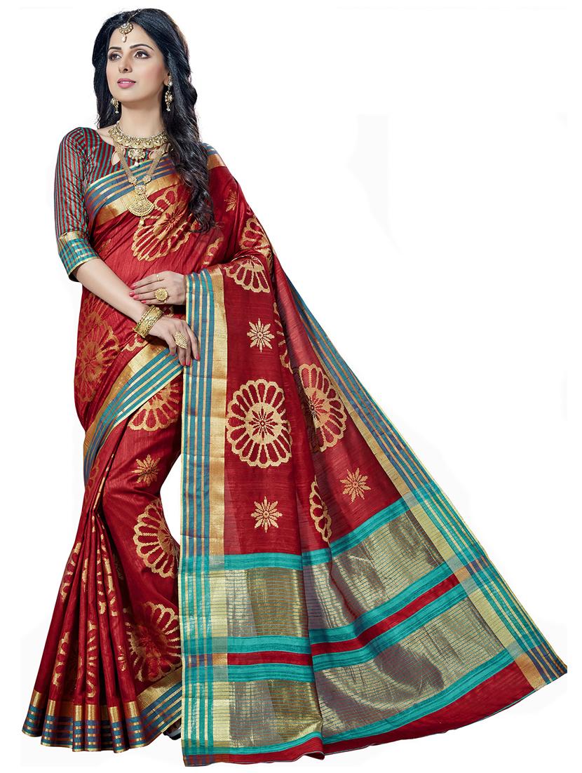 women self design banarasi saree with blouse - 21317922 - Zoom Image - 0