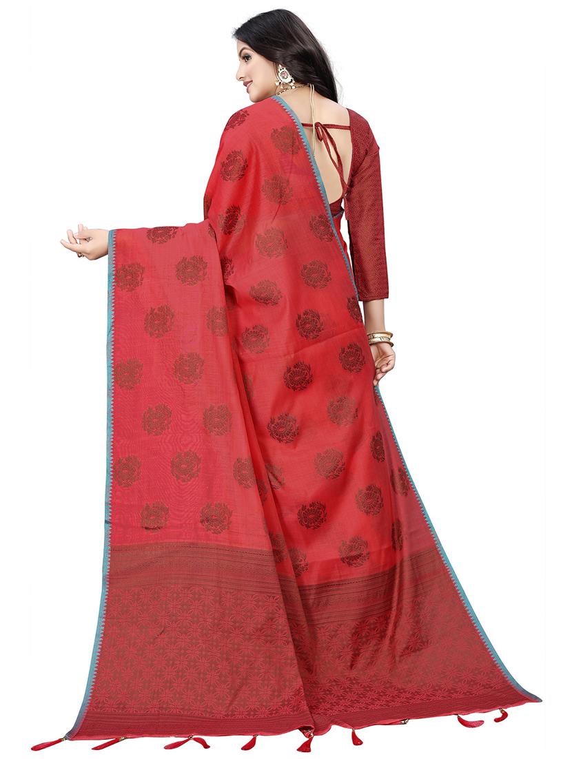 women self design chanderi saree with blouse - 21317926 - Standard Image - 1