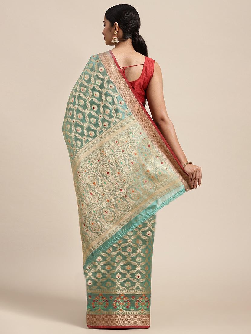 women self design banarasi saree with blouse - 21317978 -  Standard Image - 1
