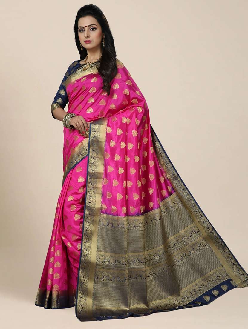 women self design kanjivaram saree with blouse