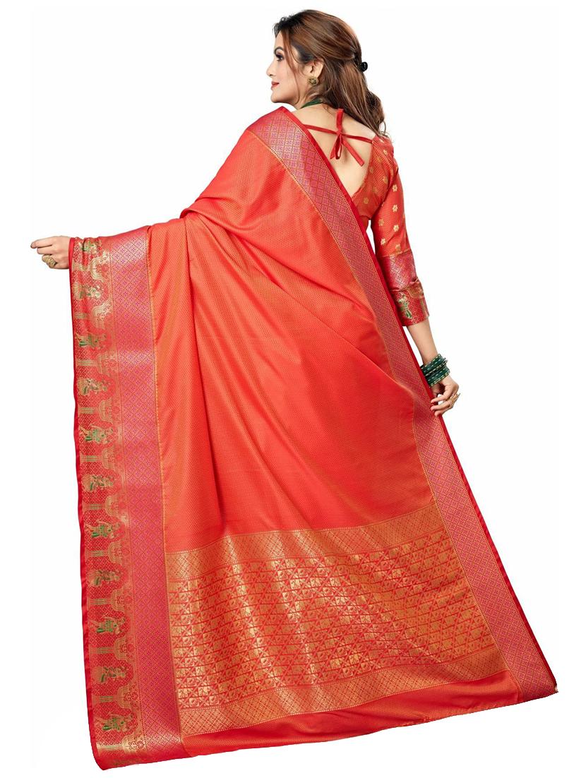 women self design banarasi saree with blouse - 21318049 -  Standard Image - 1