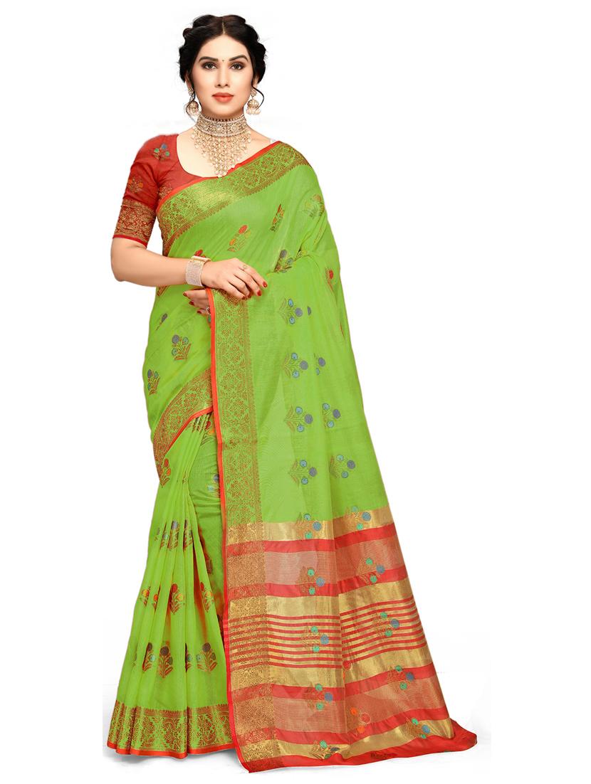 women self design handloom saree with blouse - 21318088 - Zoom Image - 0