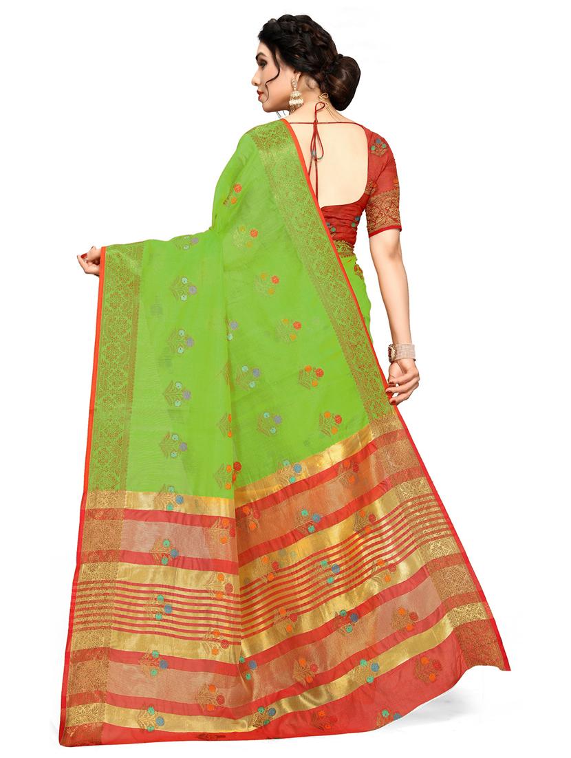 women self design handloom saree with blouse - 21318088 -  Standard Image - 1