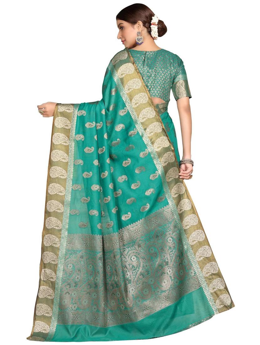 women self design handloom saree with blouse - 21318089 - Standard Image - 1