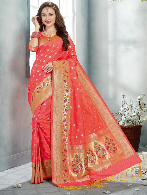 women self design banarasi saree with blouse - 21318097 - Standard Image - 0