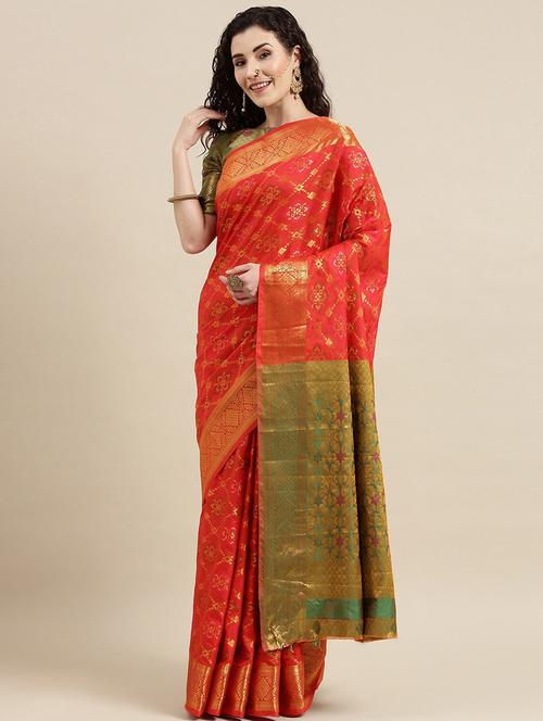 women self design banarasi saree with blouse - 21318115 -  Standard Image - 0