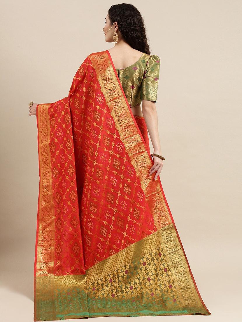 women self design banarasi saree with blouse - 21318115 - Standard Image - 1