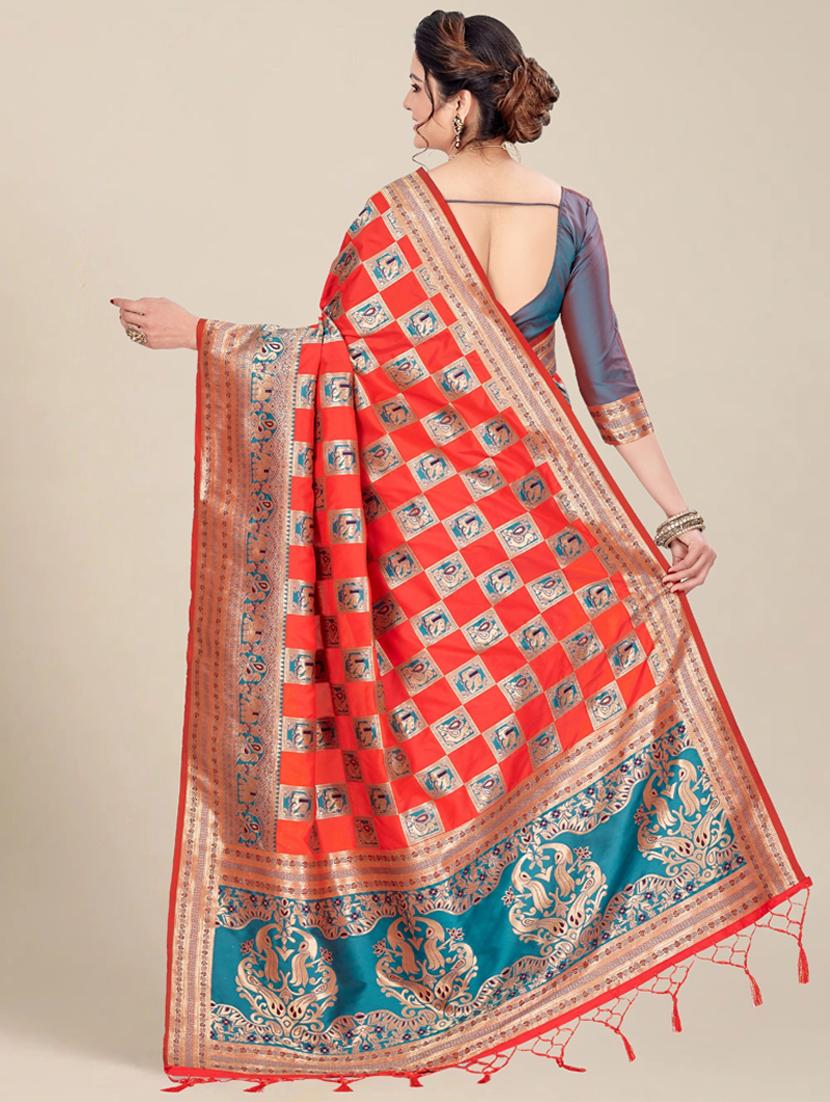 women self design paithani saree with blouse - 21318329 - Standard Image - 1