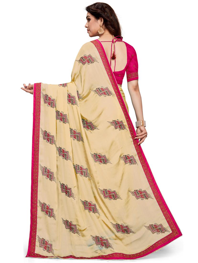 women yellow printed saree with blouse - 21318384 - Standard Image - 1
