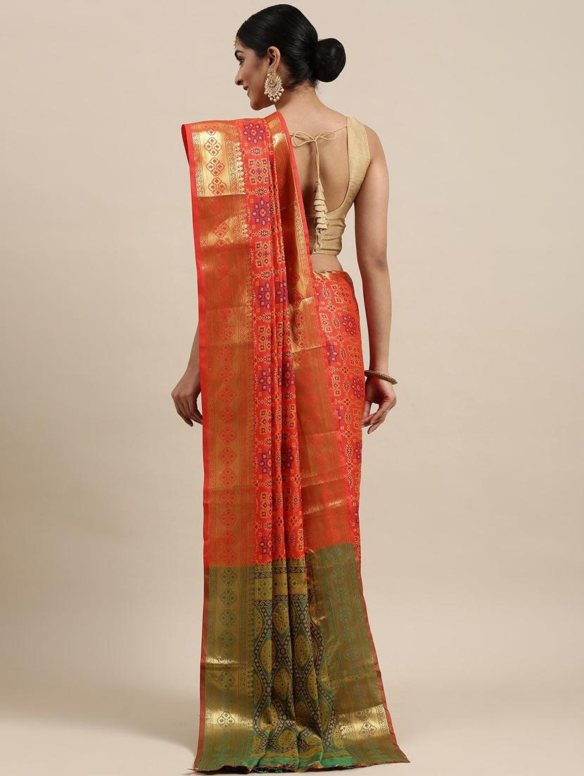 women self design patola saree with blouse - 21318394 -  Standard Image - 1