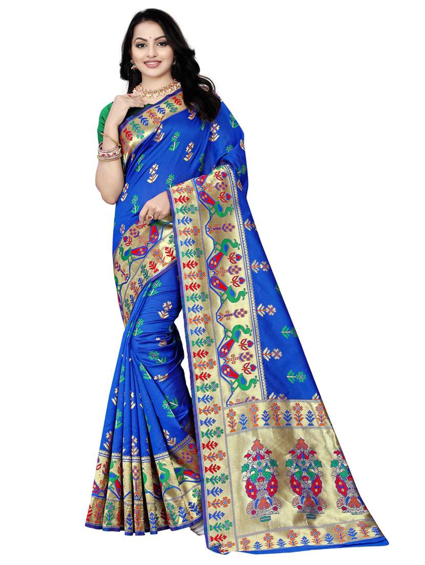 women self design paithani saree with blouse - 21318517 - Zoom Image - 0
