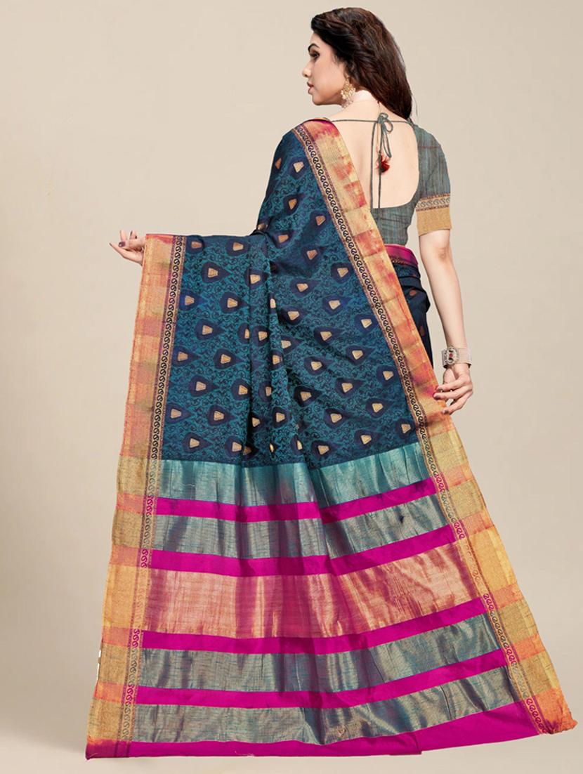 women green kanjivaram saree with blouse - 21318535 - Standard Image - 1