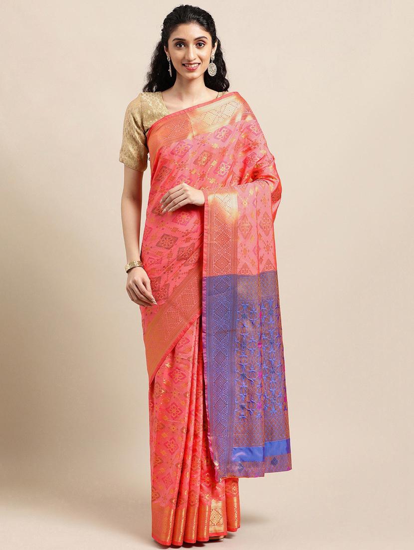 women self design banarasi saree with blouse - 21318540 - Zoom Image - 0