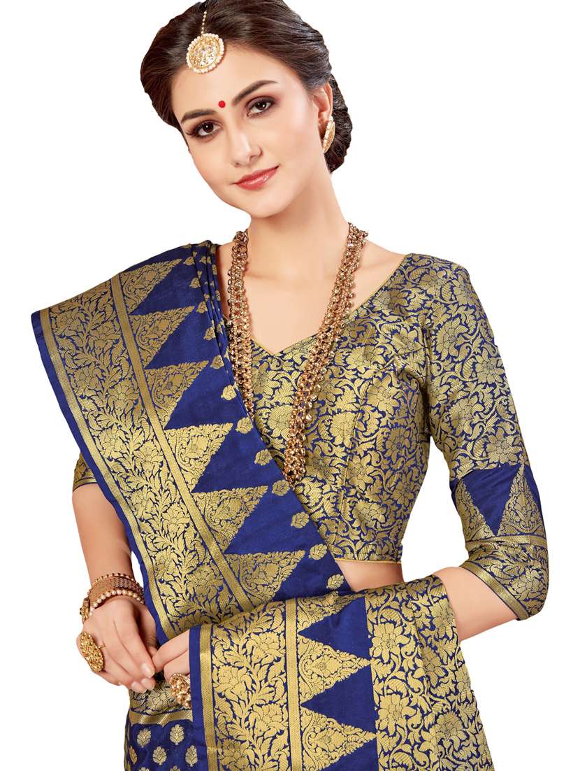 women self design banarasi saree with blouse - 21318584 -  Standard Image - 1