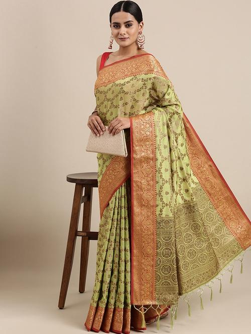 women self design banarasi saree with blouse - 21318695 -  Standard Image - 0