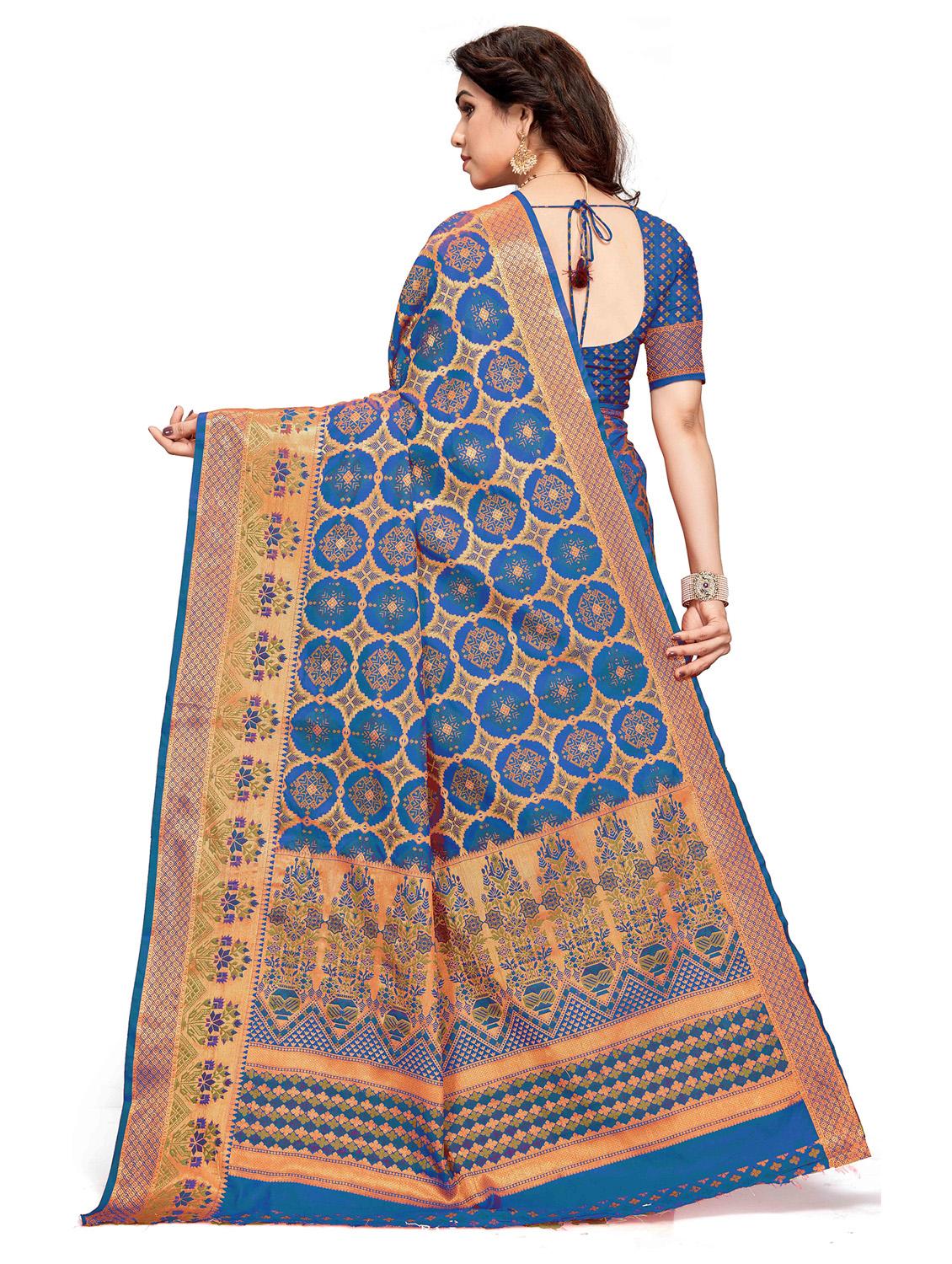 women self design jacquard work saree with blouse - 21318772 - Standard Image - 1