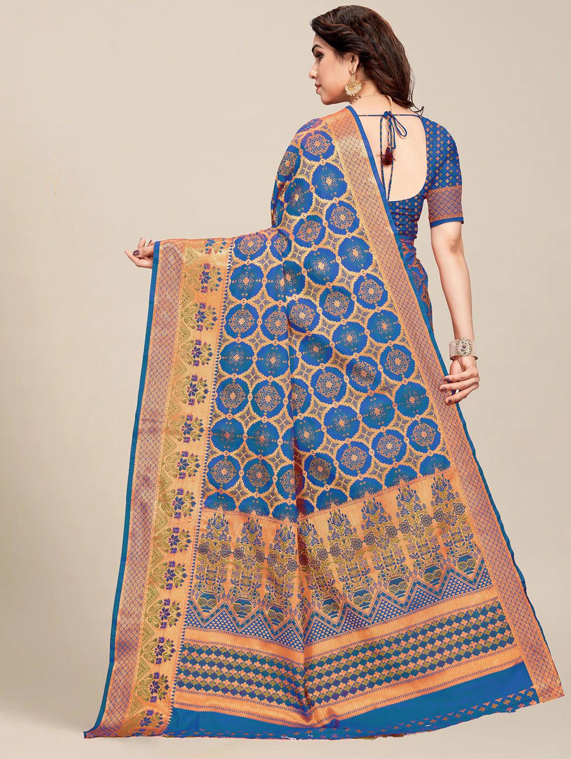 women self design kanjivaram saree with blouse - 21318773 - Standard Image - 1