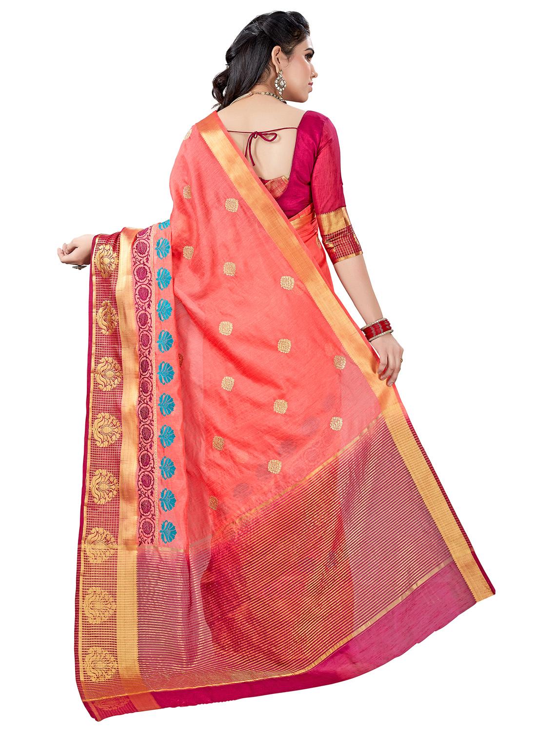 women self design zari work saree with blouse - 21318845 -  Standard Image - 1