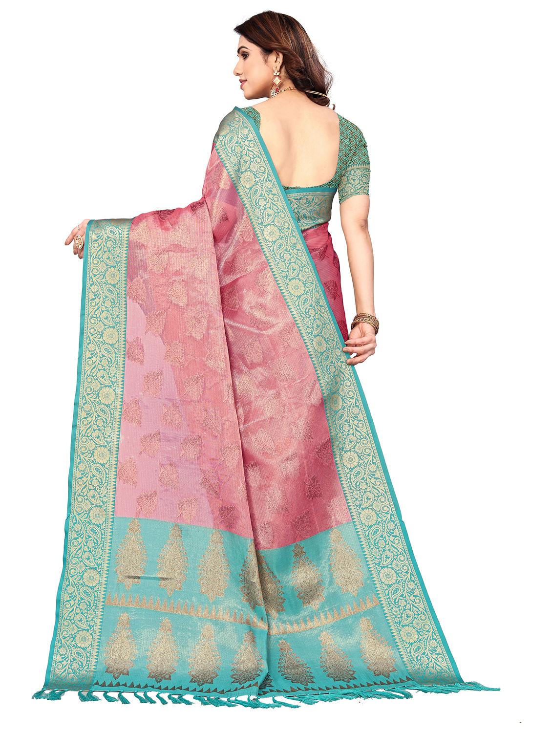 women self design zari work saree with blouse - 21318878 - Standard Image - 1