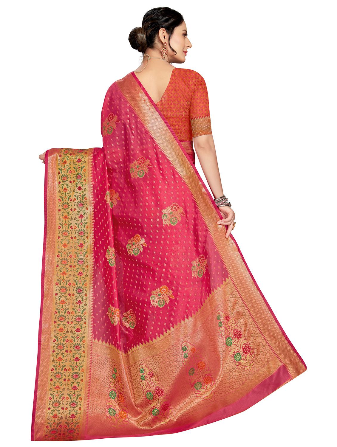 women self design zari work saree with blouse - 21318896 -  Standard Image - 1