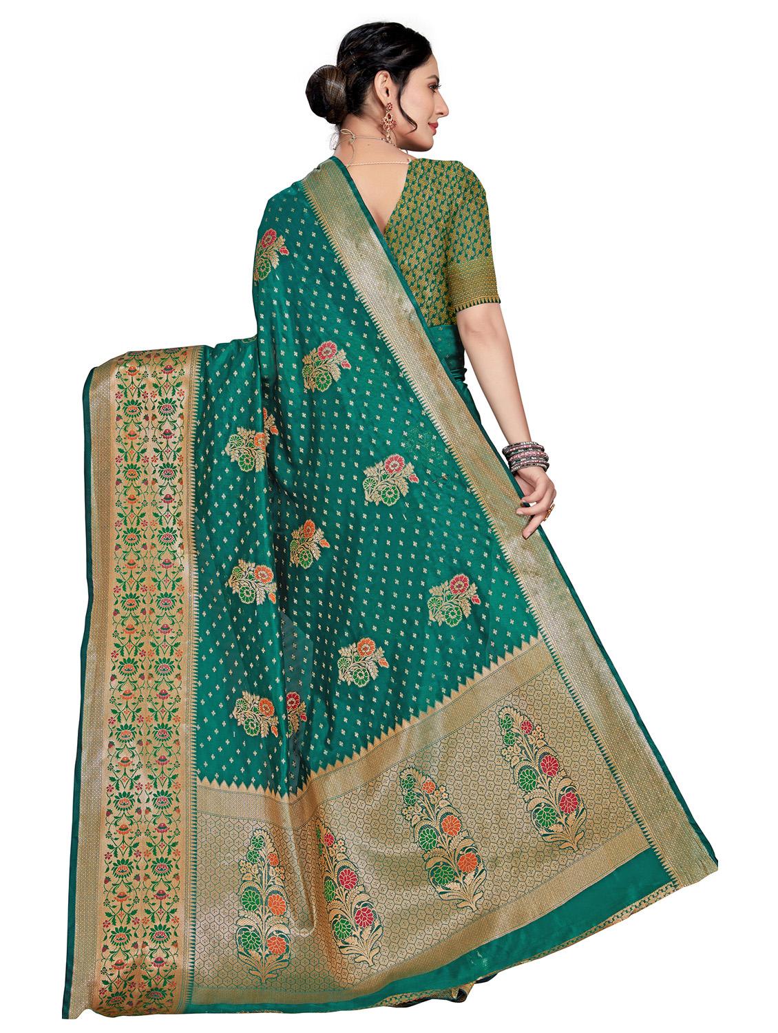 women self design zari work saree with blouse - 21318902 -  Standard Image - 1
