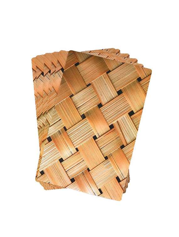 shreesales rectangular pack of 6 table placemat (beige, rubber) - 21319012 -  Standard Image - 1